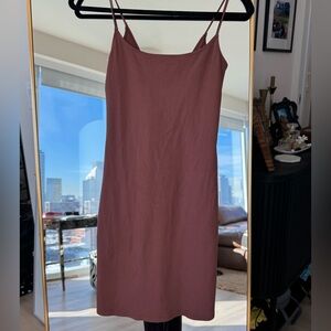 Abercrombie and Fitch - brown ribbed mini dress - Small